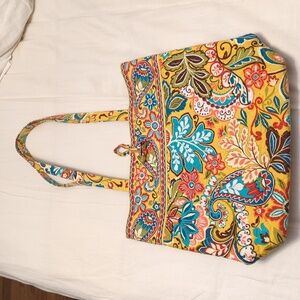 Midsize Provencal floral yellow Vera Bradley tote bag